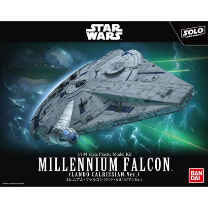 BAN - Bandai Gundam 225754 Millennium Falcon (Lando Calrissian Ver.) "Solo: A Star Wars Story", Bandai Star Wars 1/144 Plastic Model Kit