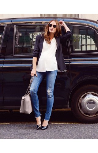 Seraphine Hunter Distressed Slim Under Bump Jeans Seraphine Hunter Distressed Slim Under Bump Jeans