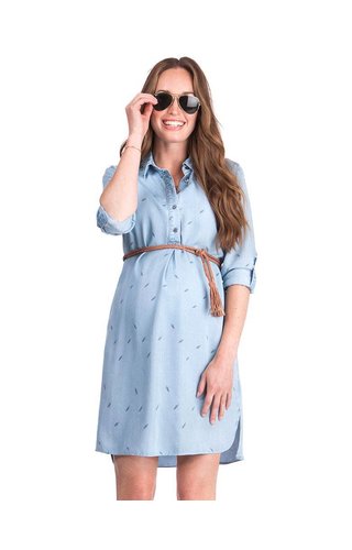 Seraphine Lula Denim Blue Maternity Shirt Dress Seraphine Lula Denim Blue Maternity Shirt Dress