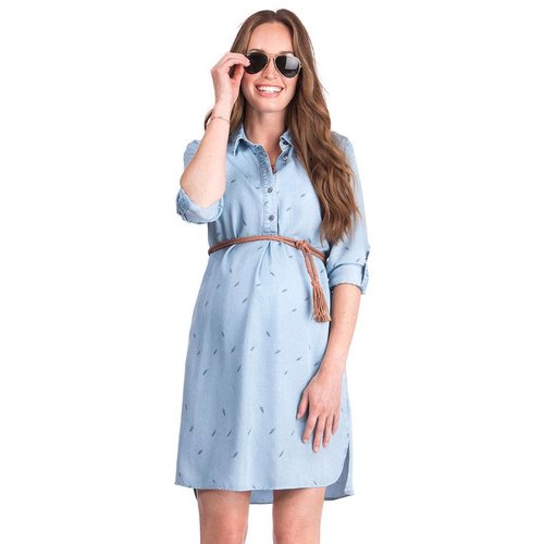 Seraphine Lula Denim Blue Maternity Shirt Dress Seraphine Lula Denim Blue Maternity Shirt Dress