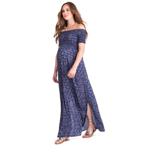 Seraphine Cara Shirred Off Shoulder Maxi Dress Seraphine Cara Shirred Off Shoulder Maxi Dress