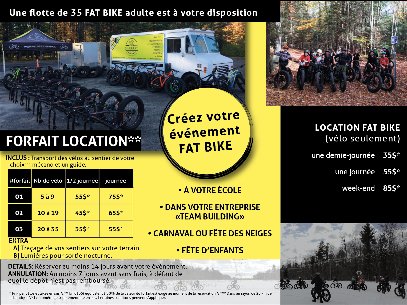 velo st-joseph location fatbike terrebonne montreal laurentides lanaudiere
