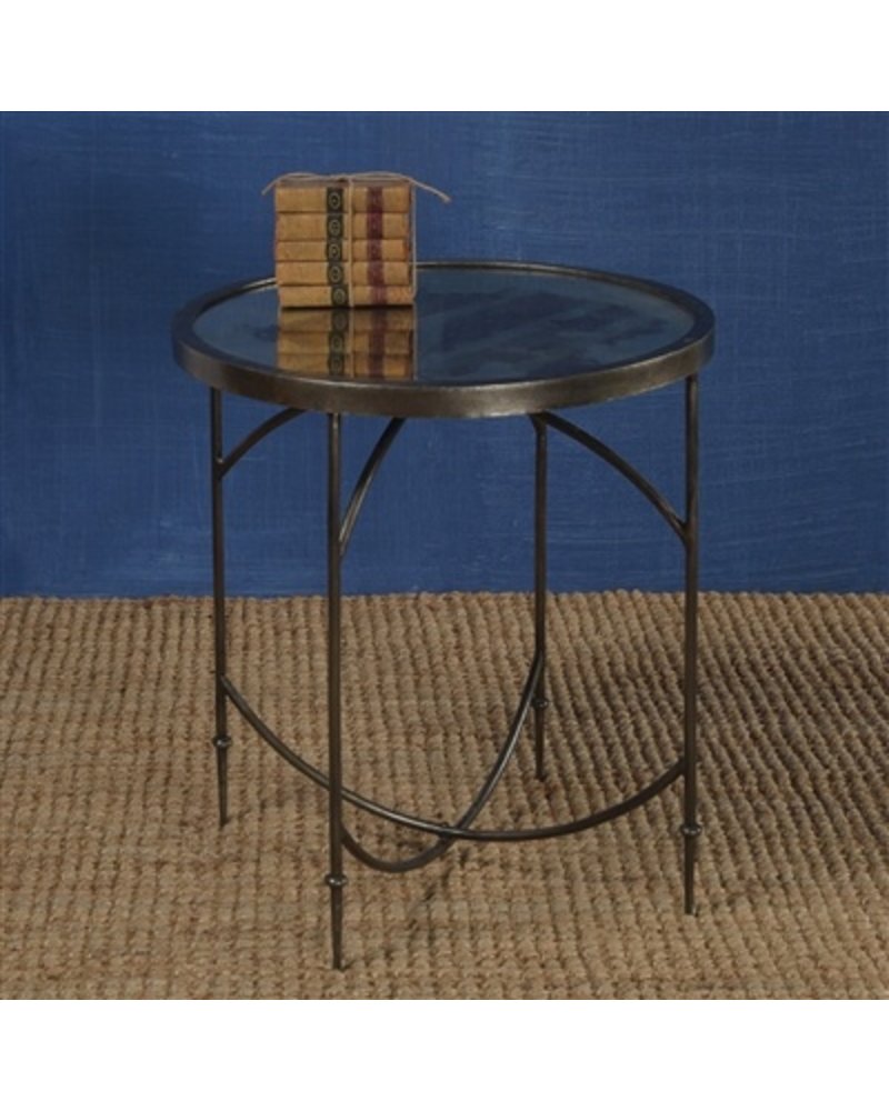 Homart Carrefour Mirrored Side Table Antique Nickel Mirror Homart Carrefour Mirrored Side Table Antique Nickel Mirror
