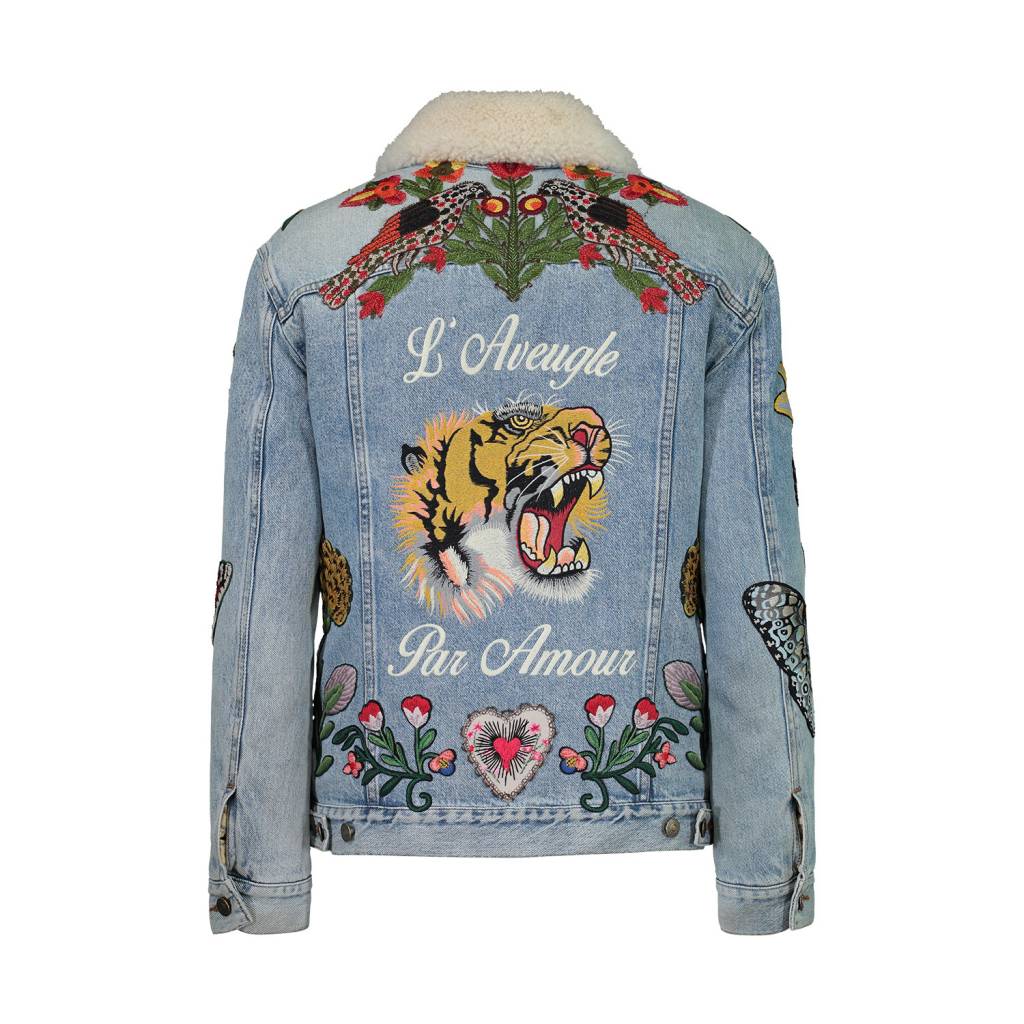 gucci jeans jacket tiger