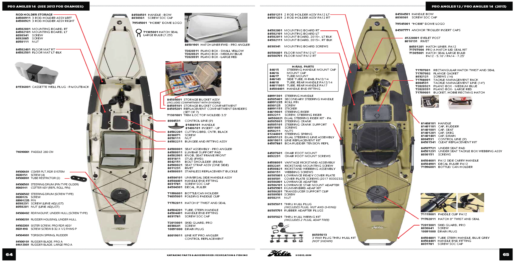 Hobie Pro Angler 12 & 14 Parts - Mariner Sails