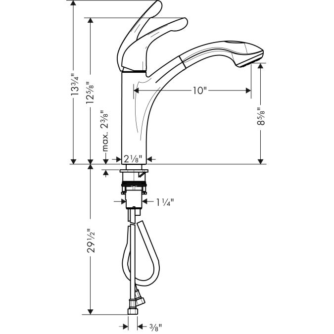 Hansgrohe 4076860 Allegro E Lowrider Kitchen Faucet Home Comfort Hansgrohe 04076860 Allegro E Kitchen Faucet Steel Optik