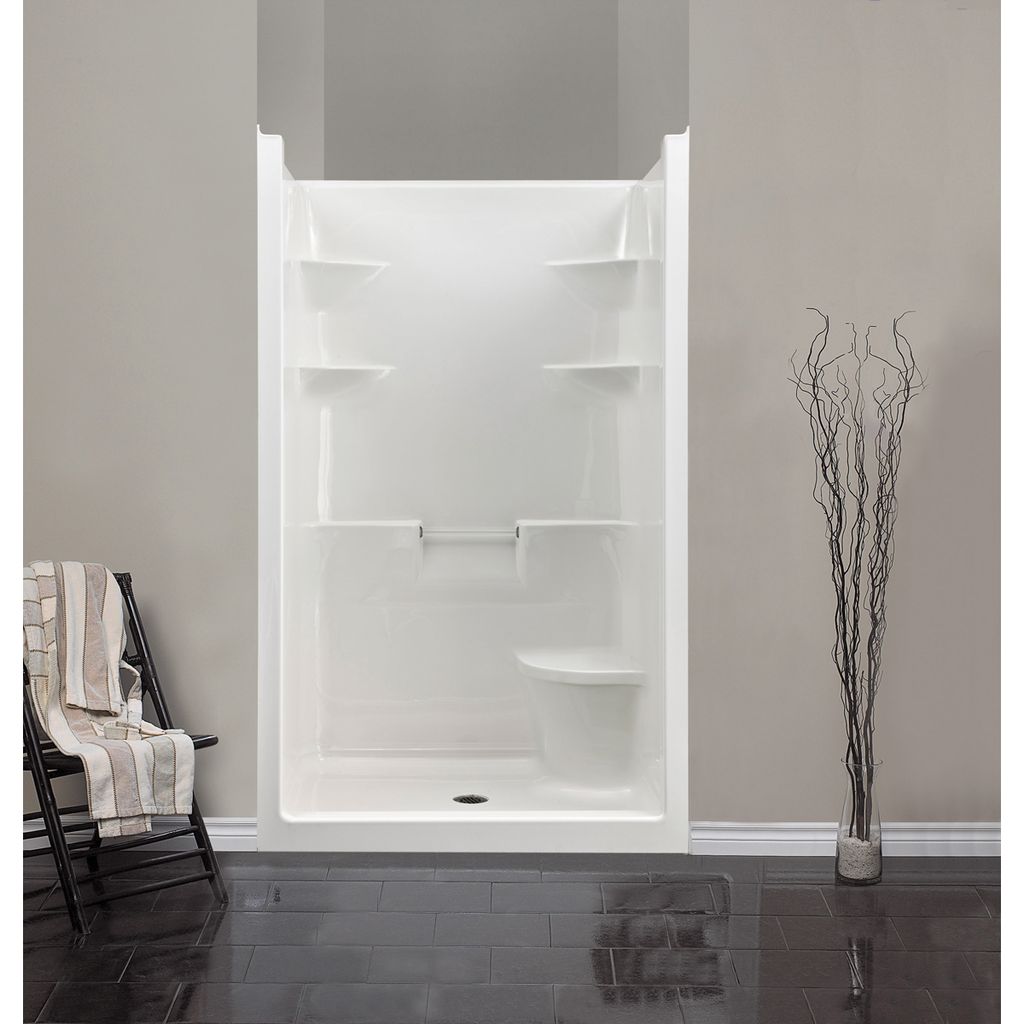 Mirolin MEL4LS/RS Melrose 4 Shower Stall With Seat White ...
