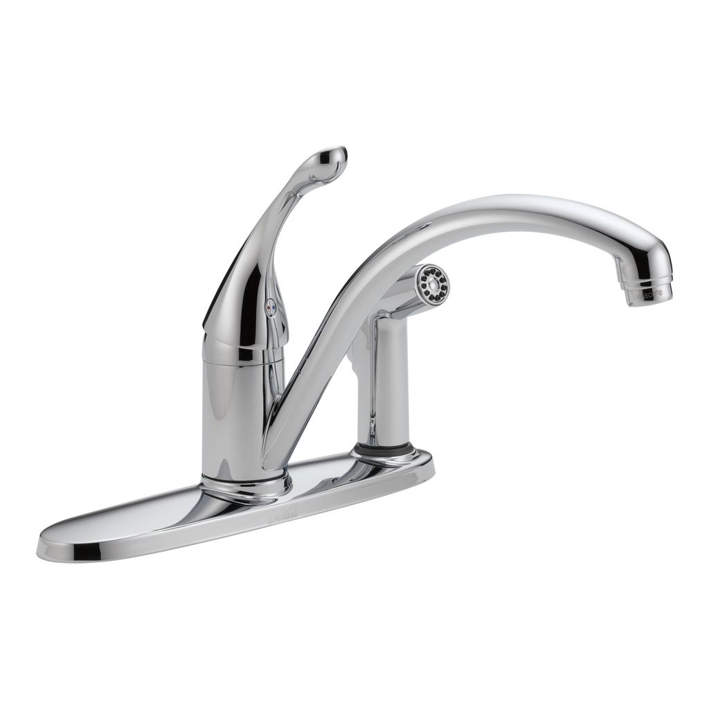 Delta 340 Collins Single Handle Kitchen Faucet Integral ...