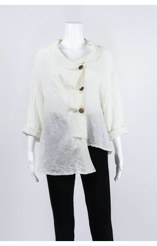 Luukaa Woven Asymmetrical Button Down Jacket Luukaa Woven Asymmetrical Button Down Jacket