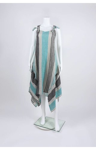 Luukaa Woven Knot Strap Multi Stripe Dress Luukaa Woven Knot Strap Multi Stripe Dress