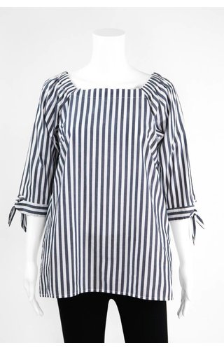 Inae Collection Poplin Tie Sleeve Tunic Inae Collection Poplin Tie Sleeve Tunic