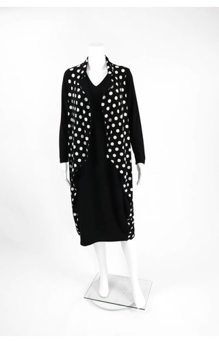 Comfy USA Sun Kim Polka Dot Faux Jacket Dress Comfy USA Sun Kim Polka Dot Faux Jacket Dress