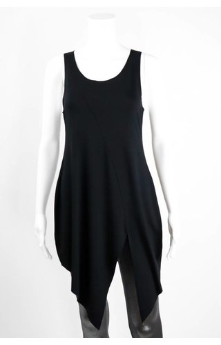 Alembika Sleeveless Asymmetrical Hem Straight Tunic Alembika Sleeveless Asymmetrical Hem Straight Tunic