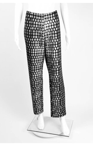 Alembika Silver Foil Polka Dot French Seam Pant Alembika Silver Foil Polka Dot French Seam Pant