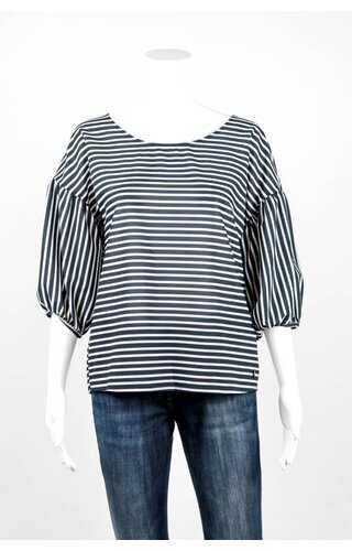 Cristina Gavioli Casacca Stripe Puff Sleeve Blouse Cristina Gavioli Casacca Stripe Puff Sleeve Blouse