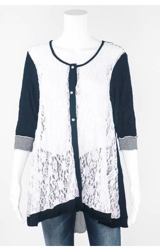 Surrealist Pucker Lace Button Down Jacket Surrealist Pucker Lace Button Down Jacket