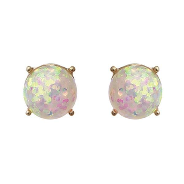 Glitter Stud Round Earrings Bling Glamour Glitter Stud Round Earrings