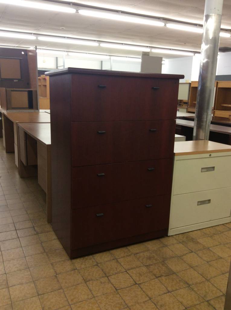 24x36x53 1 2 Cherry Wood 4 Door Lateral File Cabinet 6 25 18 Nd 24x36x53 1 2 Cherry Wood 4 Door Lateral File Cabinet 6 25 18