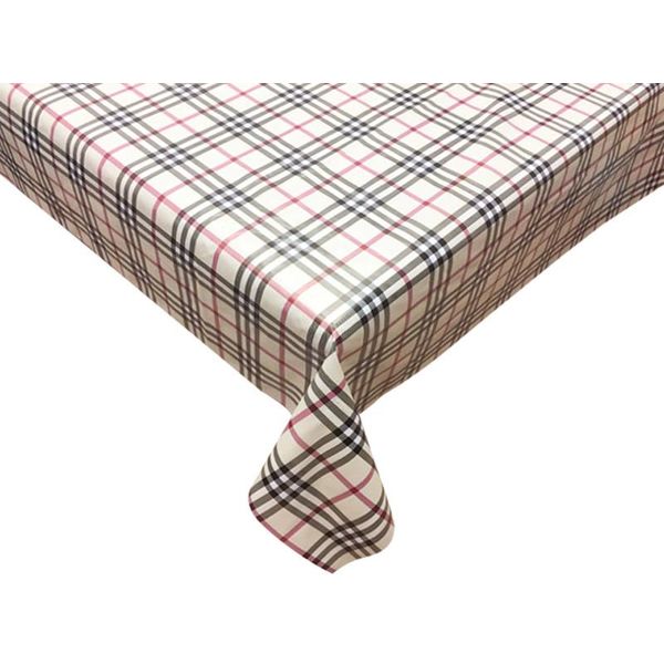 Linens Ares Cuisine Texstyles Deco Vinyl Tablecloth Tartan Grey