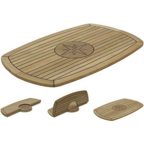 Bla Nautic Star Teak Table Top Folding Ellipse With Circle Bla Nautic Star Teak Table Top Folding Ellipse With Circle