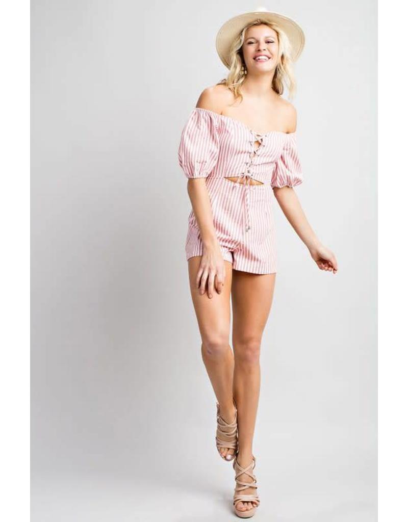 Little Miss Candy Striper Romper Little Miss Candy Striper Romper