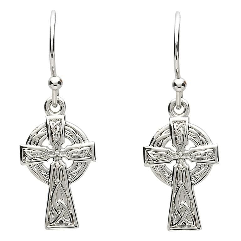 Platinumware Small Celtic Cross Earrings Irish Crossroads Earrings Platinumware Small Celtic Cross