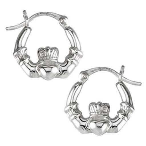 Earrings Solvar Sterling Sml Claddagh Hoop Irish Crossroads Earrings Solvar Sterling Sml Claddagh Hoop