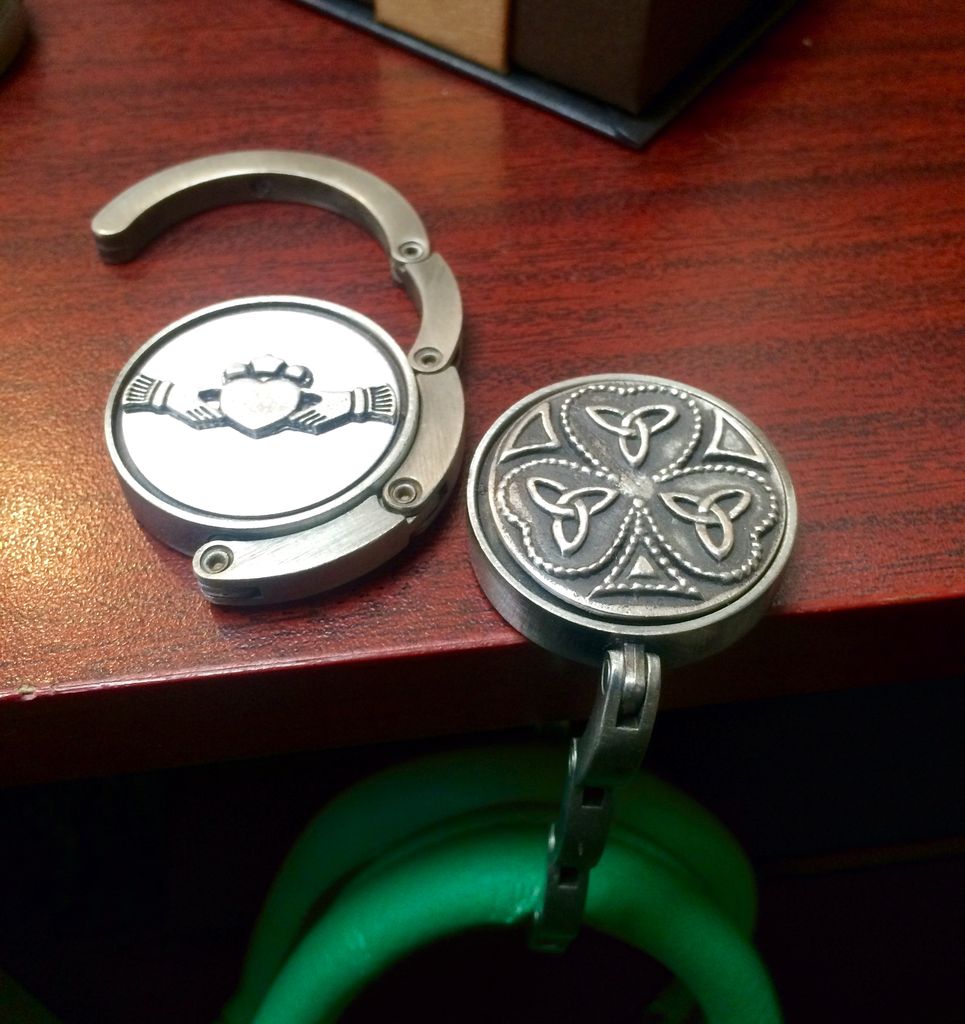 Mullingar Pewter Handbag Holder Irish Crossroads Mullingar Pewter Handbag Holder