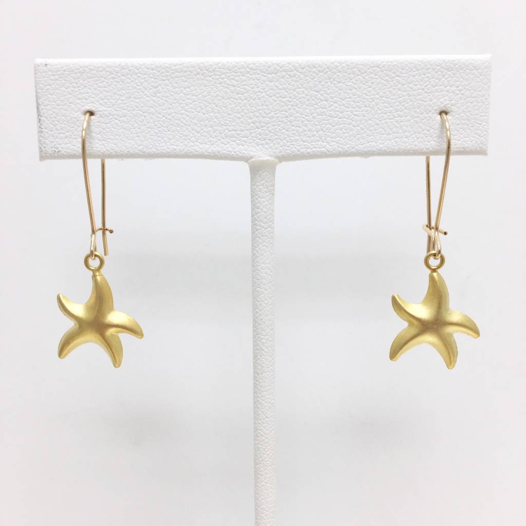 Gold Filled Starfish Dangle Earring Oceans Allure Gold Filled Starfish Dangle Earring