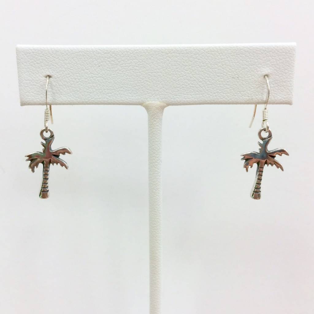 Sterling Palm Tree Earrings Oceans Allure Sterling Palm Tree Earrings