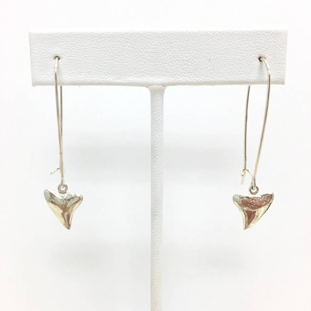 Sterling Shark Tooth Earrings Oceans Allure Sterling Shark Tooth Earrings