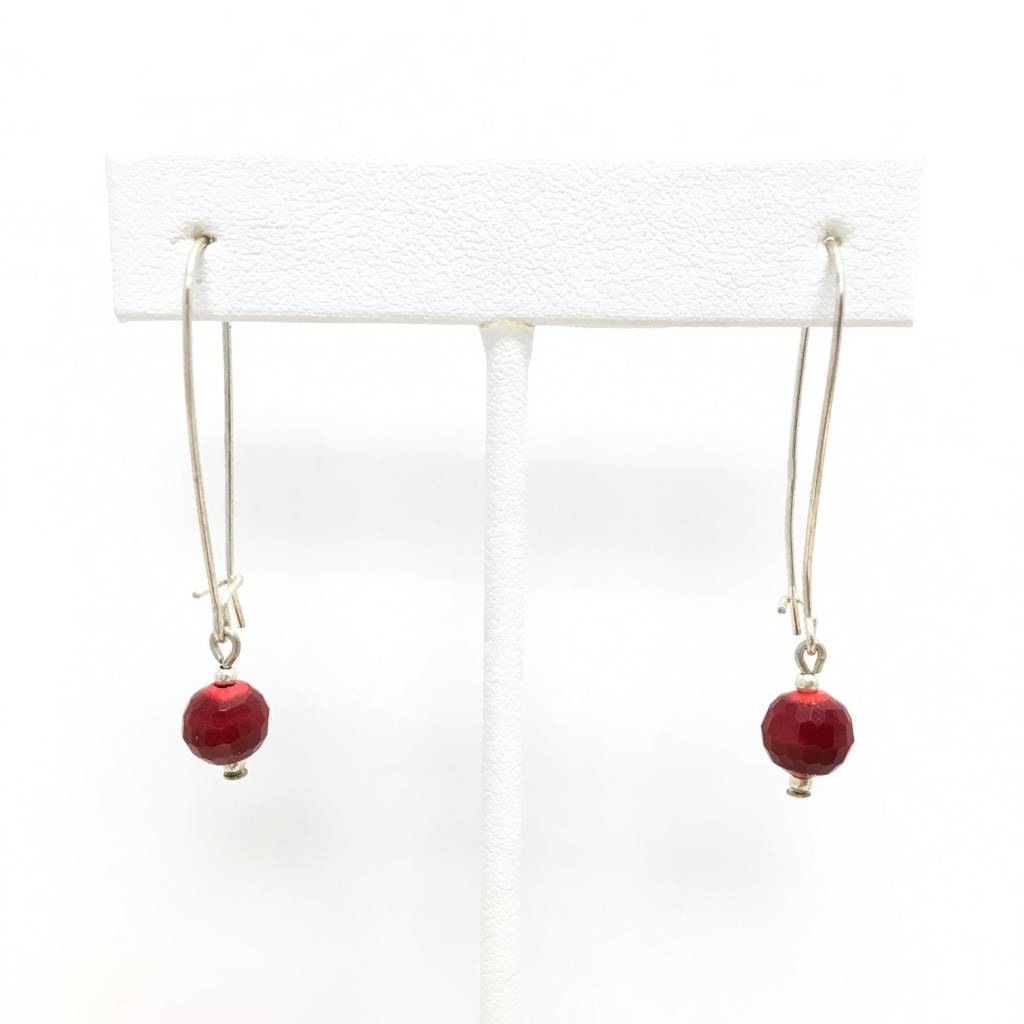 Sterling Red Agate Earrings Oceans Allure Sterling Red Agate Earrings