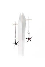 Solid Sterling Starfish Dangle Earrings Oceans Allure Solid Sterling Starfish Dangle Earrings