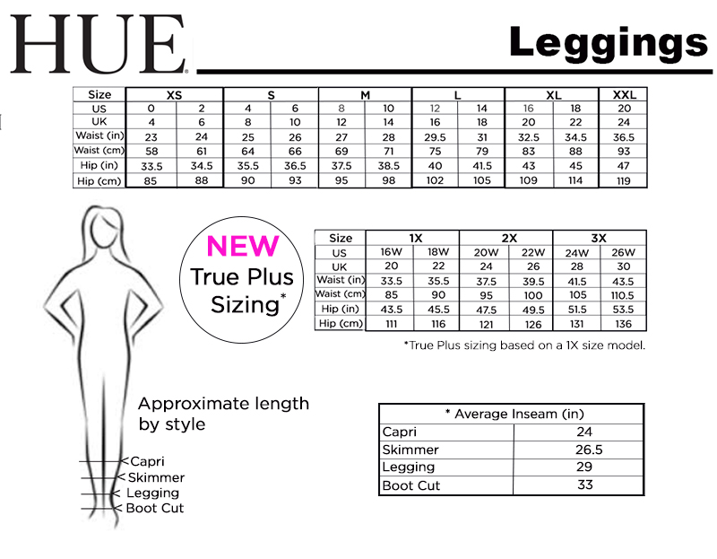 inc leggings size chart