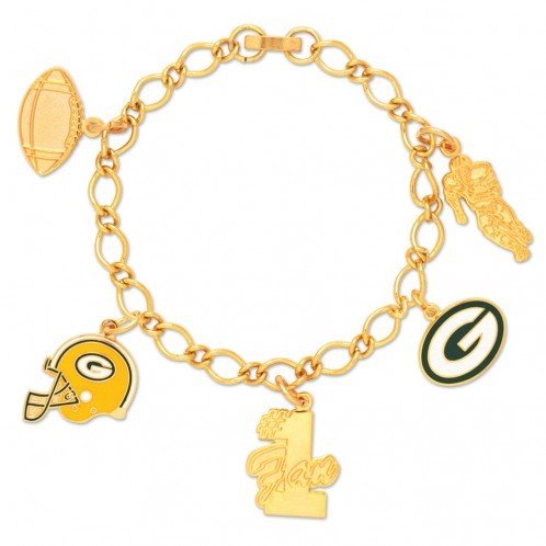 Green Bay Packers Gold Charm Bracelet Packerland Plus Green Bay Packers Gold Charm Bracelet