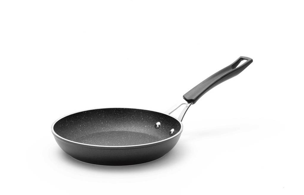 Casserole Friteuse à Induction 16 Cm – Aluminium Antiadhésif 3 Couches – Avec Panier – Bec Verseur, Manche Isolant