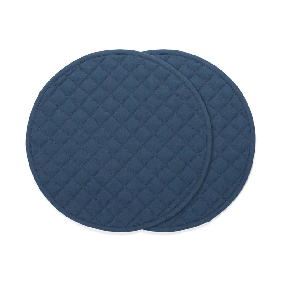 Round Navy Blue Placemats Boutique Ricardo Round Navy Blue Placemats Photo 0