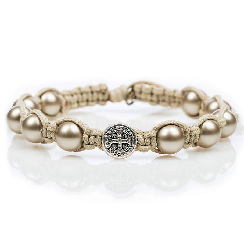 My Saint Hero Divine Blessings Bracelet Tan And Sliver Queen Of My Saint Hero Divine Blessings Bracelet Tan And Sliver