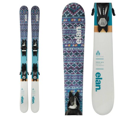Elan Jr Twist Pro QS Ski w/ EL 7.5 AC Shift Black/Silver Binding 2018