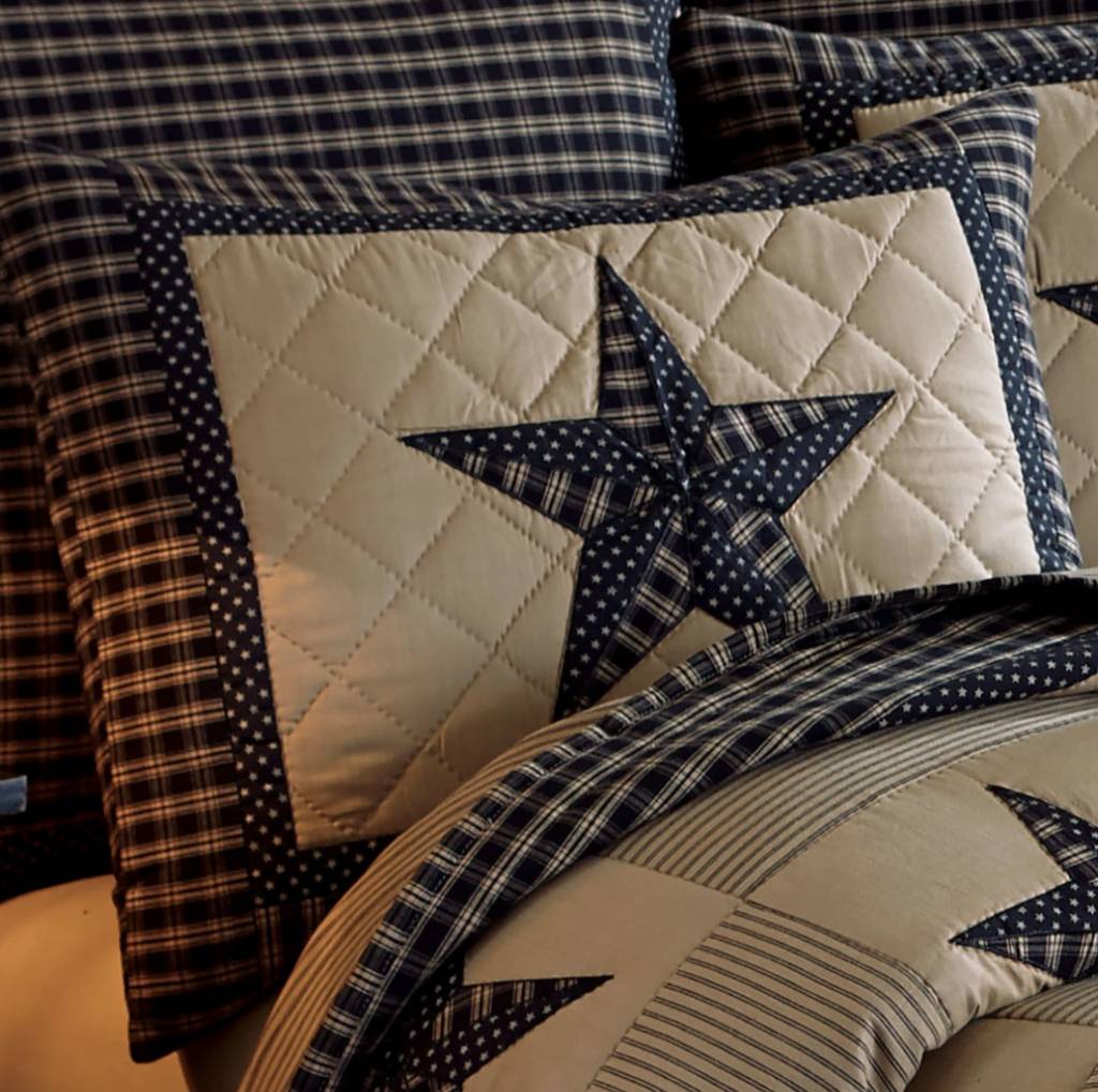 Sturbridge Patch Black King Sham Country Bedding and Quilts Nana's Farmhouse