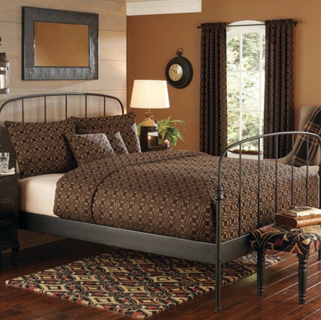 Campbell Coverlet Bedding Country Primitive Quilts Park Designs Campbell Coverlet Black Or Wine