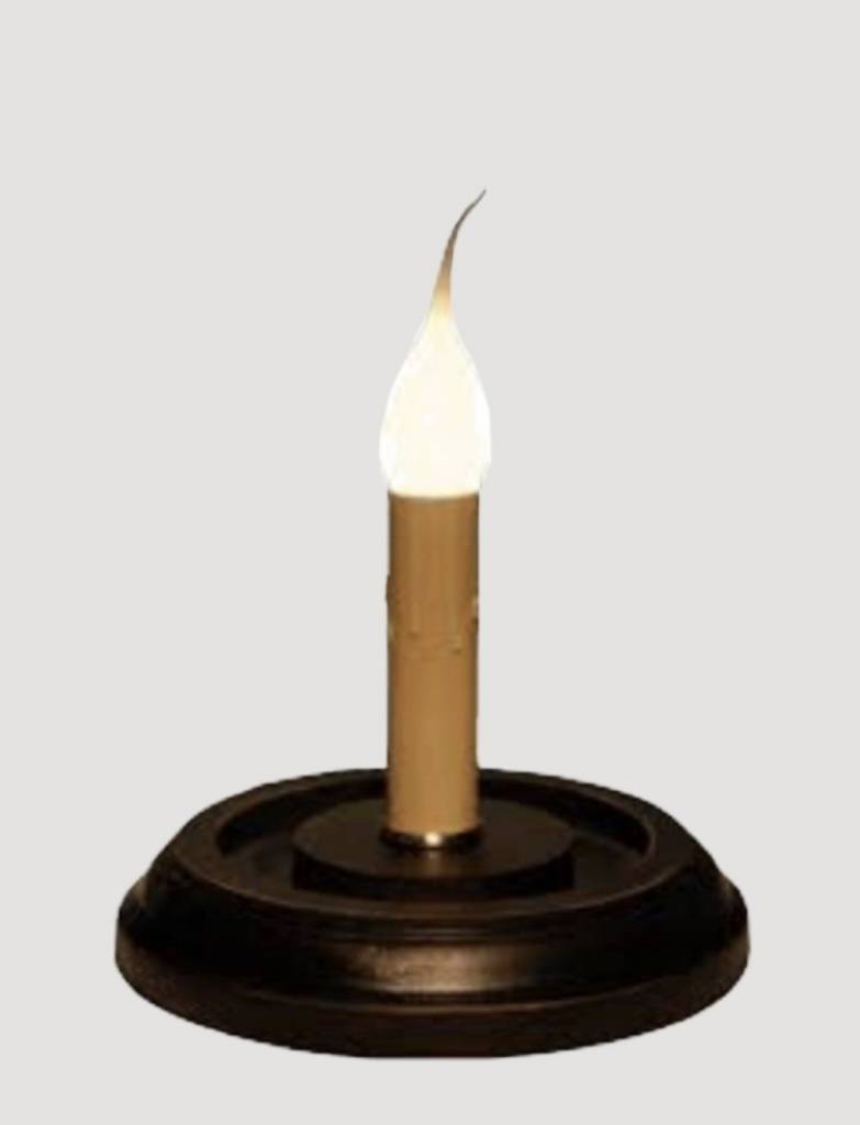 Round Candle Sleeve Base Chocolate Country Primitive Candle Sleeve