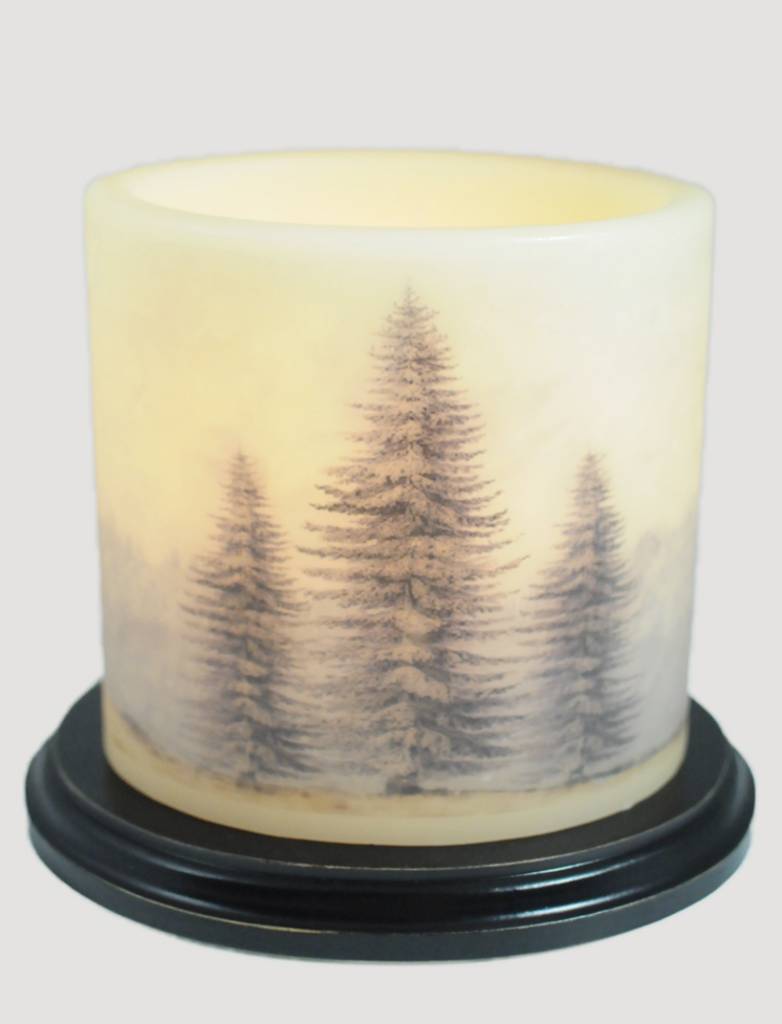 C R Designs Three Christmas Tree Candle Sleeve C R Designs Three Christmas Tree Candle Sleeve
