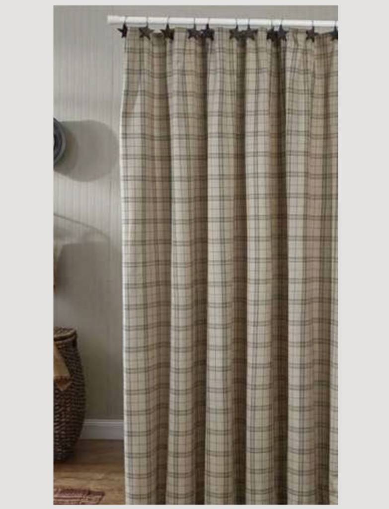 Fieldstone Plaid Black Shower Curtain Country Bathrooms Nana S Park Designs Fieldstone Plaid Shower Curtain Black