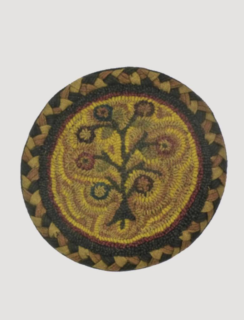Tree Of Life Hooked Chair Pad Country Pads Nana S Tree Of Life Hooked Chair Pad