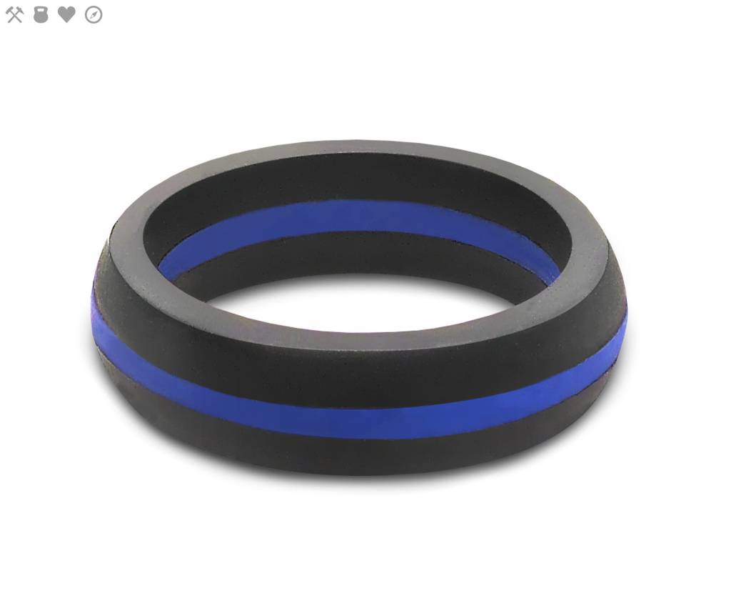 qalo qalo womens thin blue line silicone ring