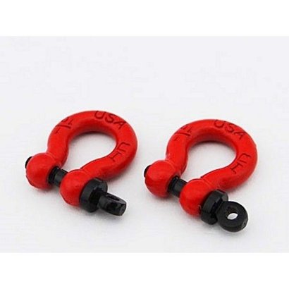 Hot Racing ACC808X02 - Hot Racing 1:10 Scale Look Red Tow Shackles (2)
