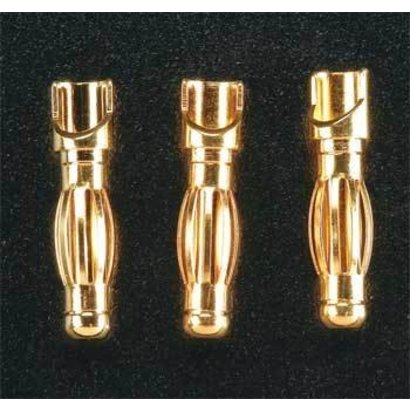 Great Planes GPMM3114 - Great Planes Gold Plated Bullet Connector Male 4mm (3)