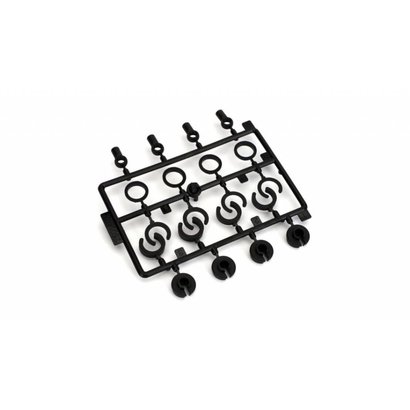 ECX ECX1038 - ECX Shock End, Spring Cup, Spring Clip Set: 1:10 2wd
