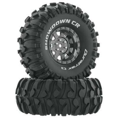 Duratrax DTXC4035 - Duratrax Showdown CR C3 Mntd 1.9" Crawler Blk Chr (2)